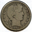 1907-D Barber Silver Half Dollar - Denver Mint - BQ906