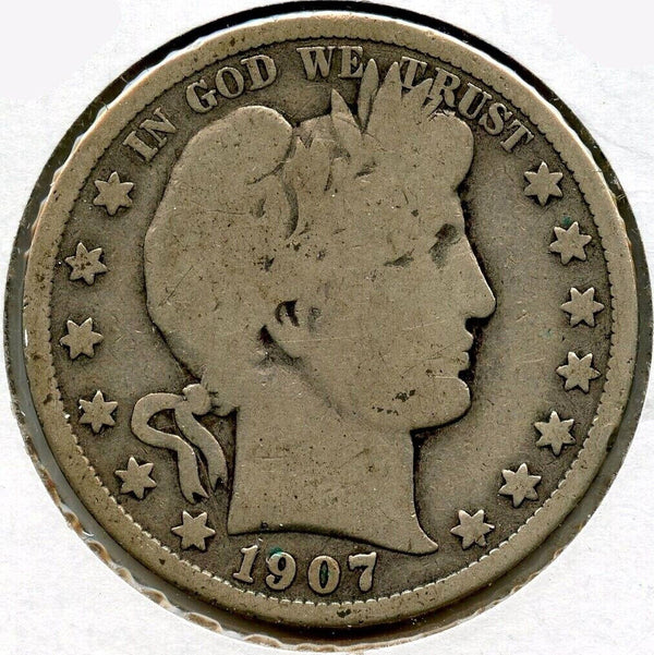 1907-D Barber Silver Half Dollar - Denver Mint - BQ907