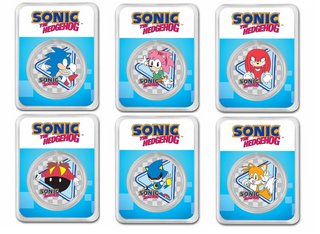 2022 Sonic the Hedgehog 1 OZ Silver TEP Set Eggman Tails Knuckles Coins - JN700