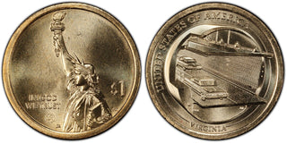 2021-D Chesapeake Tunnel VA Innovation Golden Dollar Coin Denver Mint AID12