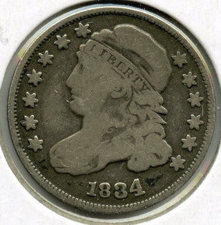 1834 Capped Bust Silver Dime - Large 4 - G280