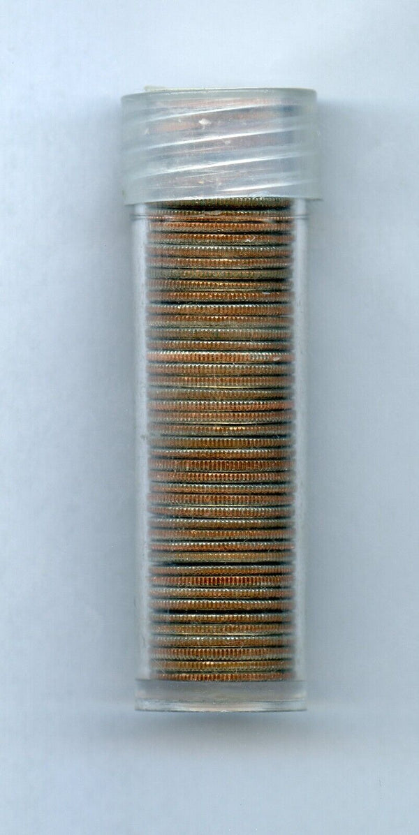 1989-D Roosevelt Dime $5 Roll Uncirculated 10c 50 Coins Denver Mint JP175