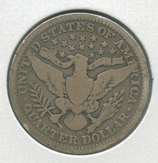 1907-D Silver Barber Quarter 25c Denver Mint - KR156