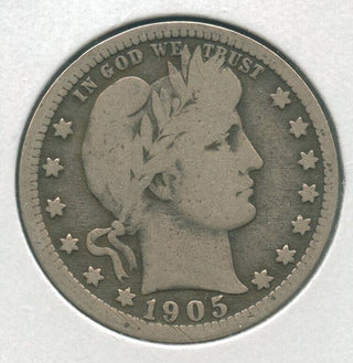 1905-P Silver Barber Quarter 25c Philadelphia Mint - KR149