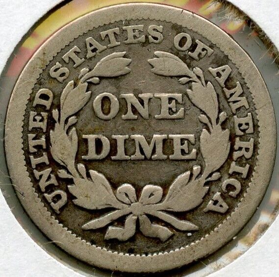 1849 Seated Liberty Silver Dime - Philadelphia Mint - DM47