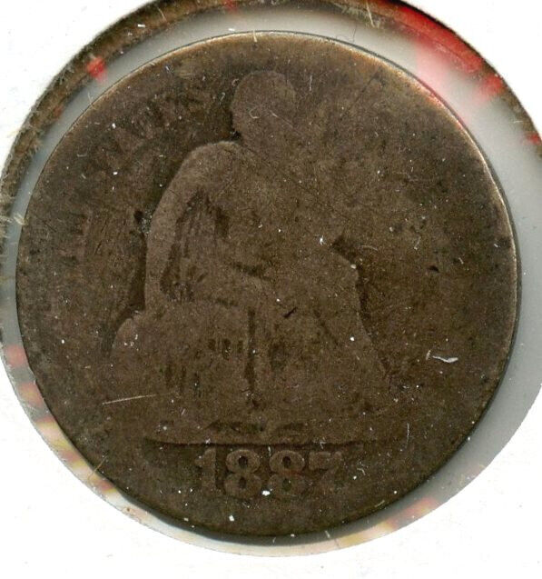 1887 Seated Liberty Silver Dime - Cull Coin - CC318