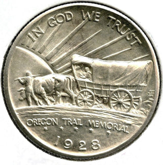 1928 Oregon Trail Silver Half Dollar - Commemorative Coin - E361