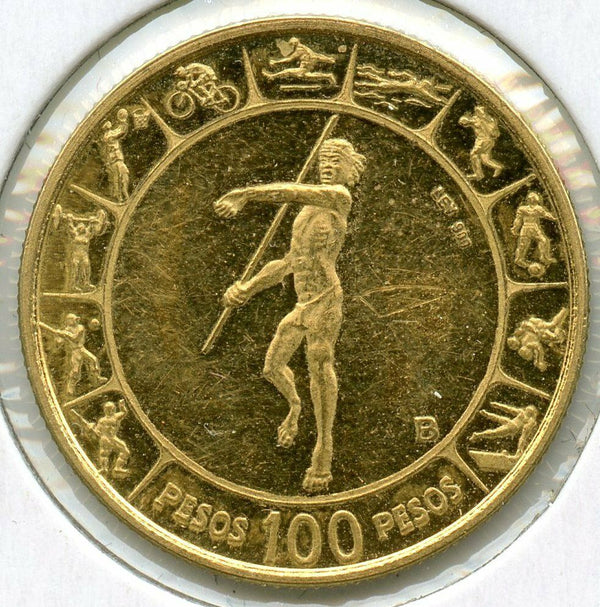 1971 Colombia Gold Coin 100 Pesos VI Juegos Pan-Americanos Oro - BT918