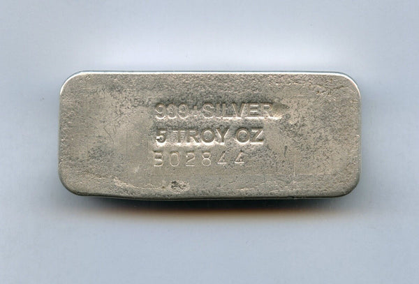 Engelhard Australia 5 Troy Oz 999 Silver Bar Ingot Poured Rare - JP164