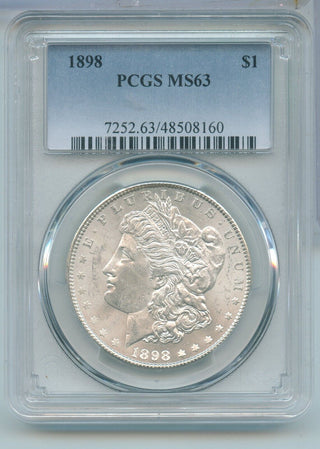 1898-P Silver Morgan Dollar $1 PCGS MS63 Philadelphia Mint - KR666