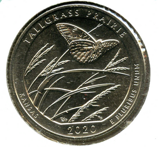 2020-W Tallgrass Prairie V75 West Point Quarter National Park ATB Coin - JN364