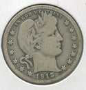 1915-D Silver Barber Quarter 25c Denver Mint - KR180
