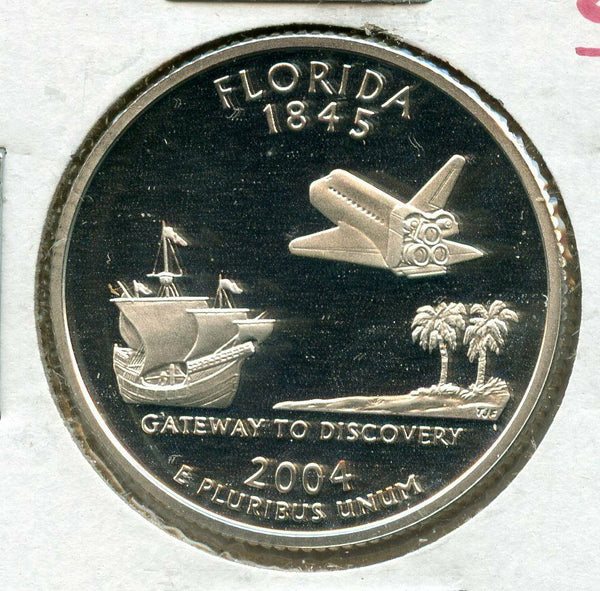 2004-S Florida State Washington Quarter Silver Proof Coin 25c - JN125