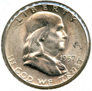 1957 Franklin Silver Half Dollar - Philadelphia Mint - CA655