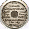 God Grant Me Serenity Prayer AA Token Chip 1/2 oz Silver Medal II Recovery CC677