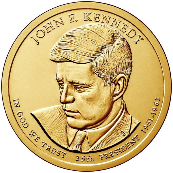 2015-D John F Kennedy JFK Presidential Dollar US Golden $1 Coin Denver Mint