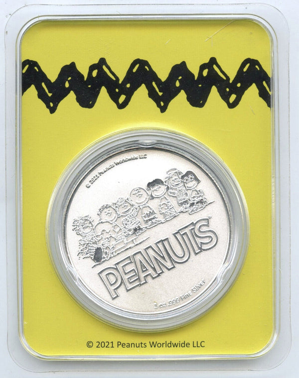 2021 Marcie Peanuts 999 Silver 1 oz Art Medal Colored Round TEP Snoopy - A623