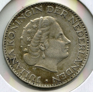 1957 Netherlands Silver Coin 1 Gulden - G870
