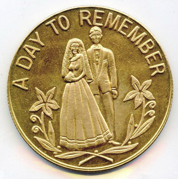 A Day To Remember Wedding Coin Token - Wedding Gift Medal - DM379