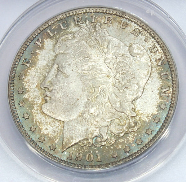 1901-O Morgan Silver Dollar ANACS MS 65 - New Orleans Mint - Toning Toned - A903