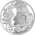2022 Caroling Singin Snowman 999 Silver 1 oz Happy Holiday Christmas Medal Round