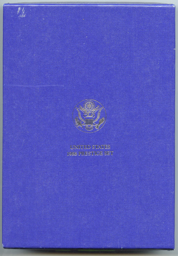 1986 Prestige Coin Set United States Mint OGP Case & COA Certificate - B495