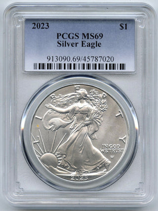 2023 American Eagle 1 oz Silver Dollar PCGS MS69 Certified Bullion - H27