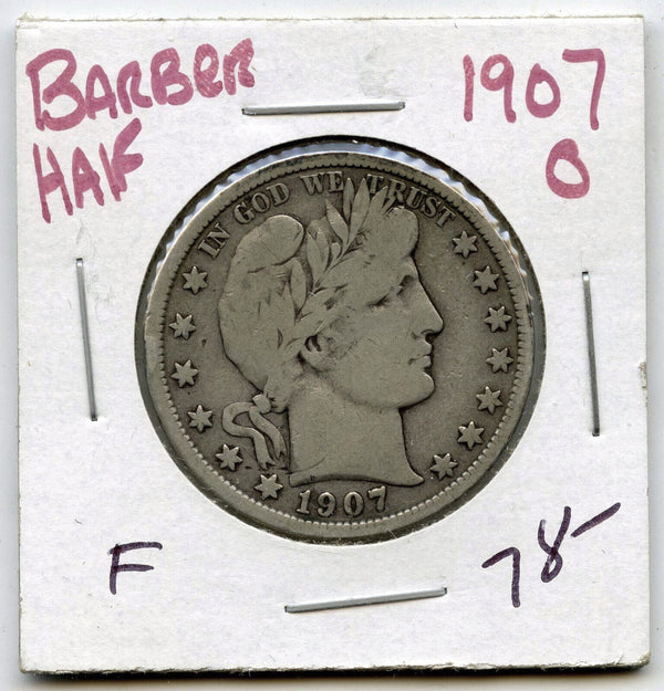 1907-O Barber Silver Half Dollar - New Orleans Mint - A667