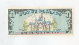 1990 Mickey Mouse Disney $1 One Dollar Note Castle - KR728
