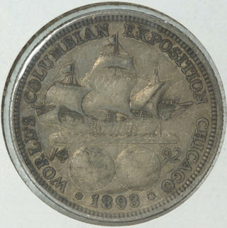 1893 Columbian Exposition Silver Half Dollar - World's Fair Chicago Coin LG813