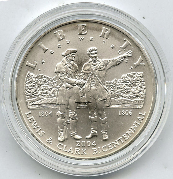 2004 Lewis + Clark Bicentennial Silver Dollar US Mint 2S6 Commemorative - G960