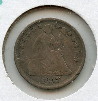 1857 P Silver Seated Liberty Half Dime H10C Philadelphia Mint -ER15