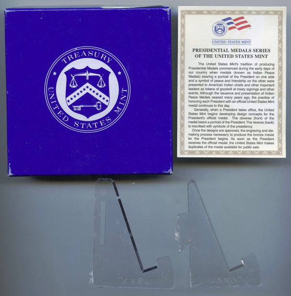George W Bush Presidential Art Medal U.S. Mint Treasury Round United States C452