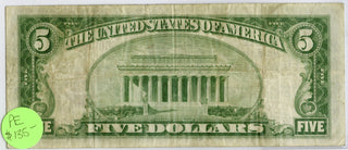 1929 $5 National Currency Charleston Currency Note - Five Dollar -DN271