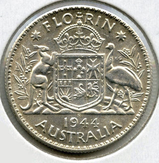 1944-S Australia Silver Coin Florin - King George VI - E210
