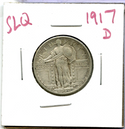 1917-D Standing Liberty Silver Quarter -Denver Mint - DM446