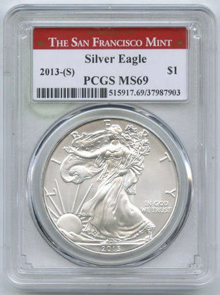 2013-(S) American Eagle 1 oz Silver Dollar PCGS MS69 San Francisco Mint - E70