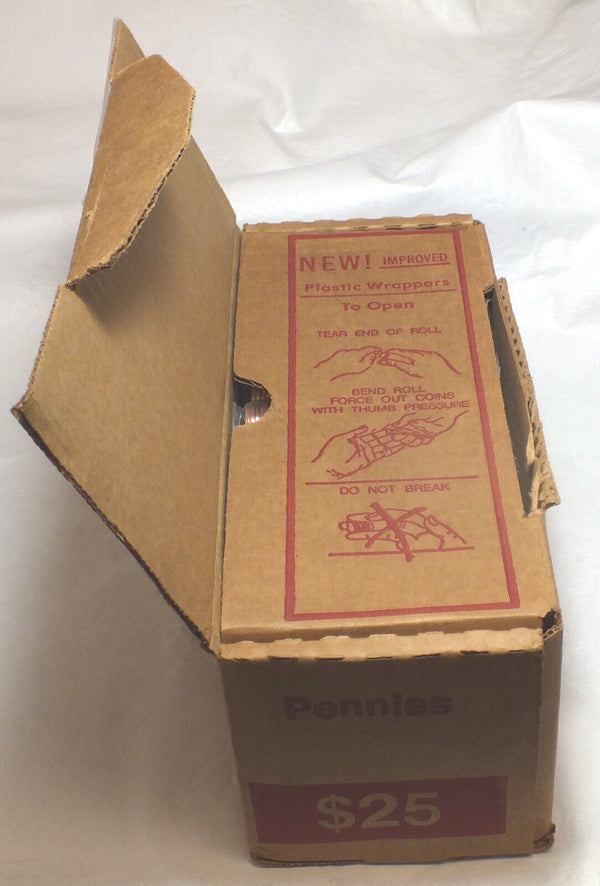1991 -D Pennies 50 Roll Penny Box Lot Uncirculated  -DM272