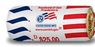 2007-D James Madison Presidential Dollar $25 Roll Mint OGP Sealed Box - BL180