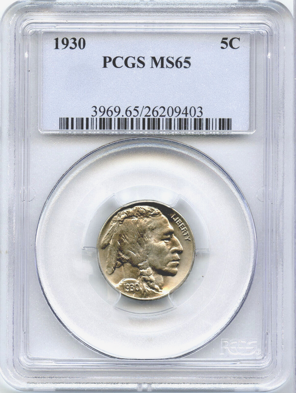 1930-P Indian Head Buffalo Nickel PCGS MS65 Certified -5 Cents- DM426