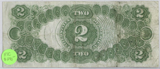 1917 United States Two Dollar Legal Tender Bank Note Currency -DN136