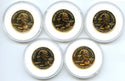 2000 State Quarters Gold Plated 5-Coin Set Collection - CC400