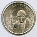 1953 Mexico 5 Cinco Pesos Hidalgo Silver .720 Coin Moneda Plata - JN963