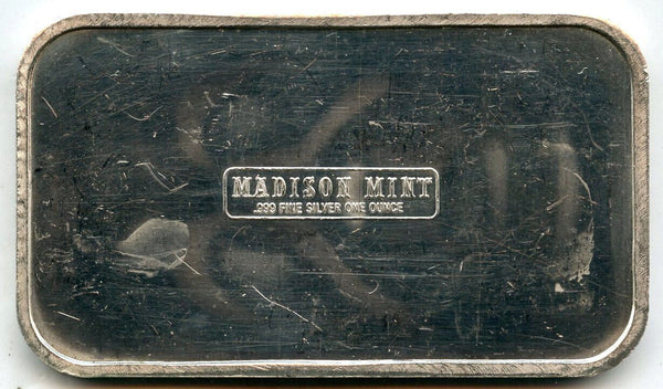 1976 Philadelphia Bicentennial 999 Silver 1 oz Art Bar ingot Medal Madison CC996