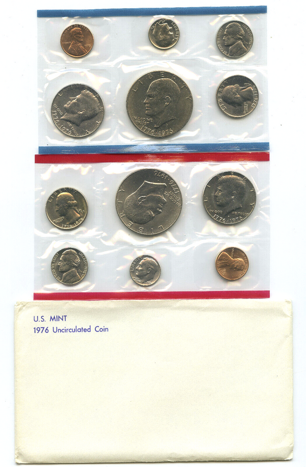1976 United States Uncirculated US Mint Coin Set -OGP Philadelphia & Denver