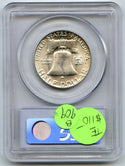 1954-D Franklin Silver Half Dollar PCGS MS65 FBL Toning Toned - Denver Mint B909