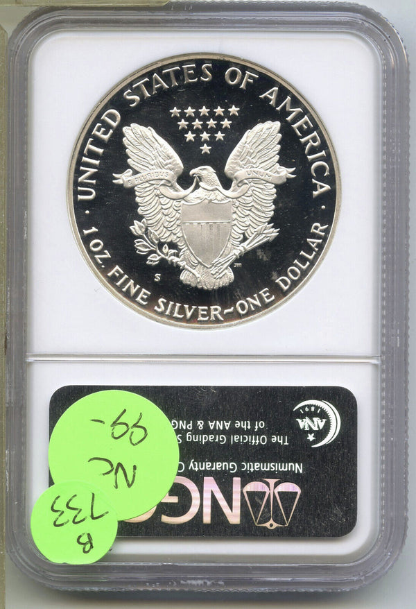 1987-S American Eagle 1 oz Proof Silver Dollar NGC PF69 Ultra Cameo - B733