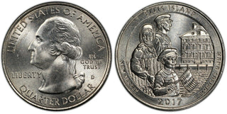 2017-D Ellis Island New Jersey NP ATB 25C Unc Quarter Philadelphia mint 074