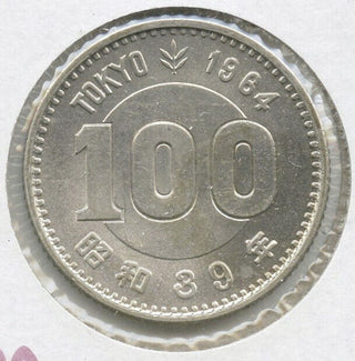 1964 Japan 100 Yen Silver Coin Tokyo Olympics - Uncirculated - DN167