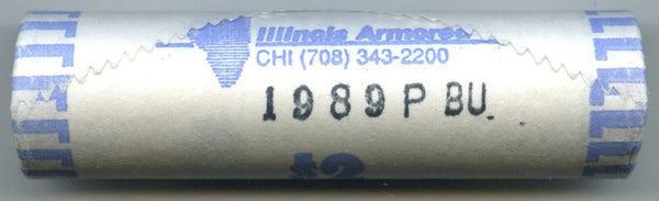 1989-P Jefferson Nickels 40-Coin Roll Uncirculated BU Philadelphia Mint - A754